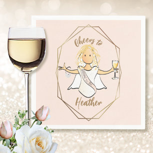 Junggeselinnen-Abschied Funny Female Cartoon Fun P Serviette