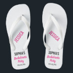 Junggeselinnen-Abschied für moderne Typografie Flip Flops<br><div class="desc">Diese modernen Typografie Flip Flops sind ein perfektes Dankeschön für jede Braut,  die im Sommer oder am Strand ein Bachelerotte Party hat! Personalisieren Sie die Angaben mit dem Namen der Braut,  dem Namen Ihrer Brautjungfrau/Freundin und dem Datum des Junggeselinnen-Abschieds.</div>
