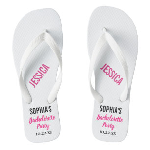 Junggeselinnen-Abschied für moderne Typografie Flip Flops