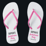 Junggeselinnen-Abschied für moderne Typografie Flip Flops<br><div class="desc">Diese modernen Typografie Flip Flops sind ein perfektes Dankeschön für jede Braut,  die im Sommer oder am Strand ein Bachelerotte Party hat! Personalisieren Sie die Angaben mit dem Namen der Braut und dem Datum des Junggeselinnen-Abschieds.</div>