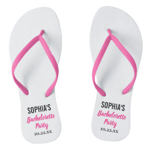 Junggeselinnen-Abschied für moderne Typografie Flip Flops
