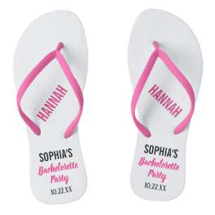 Junggeselinnen-Abschied für moderne Typografie Flip Flops