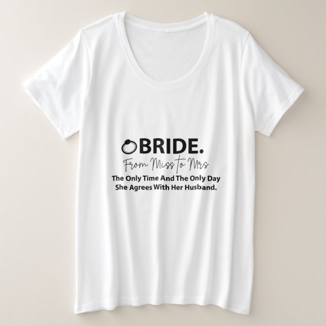 Junggeselinnen-Abschied für moderne Typografie Große Größe T-Shirt (Design vorne)