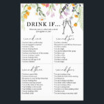 Junggeselinnen-Abschied Game Drink, wenn Wildblume Flyer<br><div class="desc">Viel Spaß mit diesem Drink if Game! Ideal für Bachelorette,  Hen Party,  Duschen...  Finden Sie passende Artikel und weitere Optionen in meinem Shop oder kontaktieren Sie mich.</div>