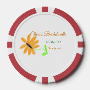 Junggeselinnen-Abschied geben Datum der Sonnenblum Pokerchips