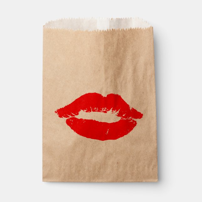 JUNGGESELINNEN-ABSCHIED GEGENÜBER BAGS KISS ROTE L GESCHENKTÜTCHEN (Vorderseite)