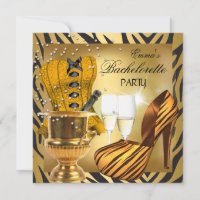 Junggeselinnen-Abschied Gold Black Corset Shoes