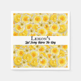Junggeselinnen-Abschied Golf Brautparty Lemon Gelb Serviette