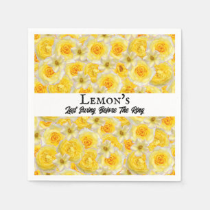 Junggeselinnen-Abschied Golf Brautparty Lemon Gelb Serviette