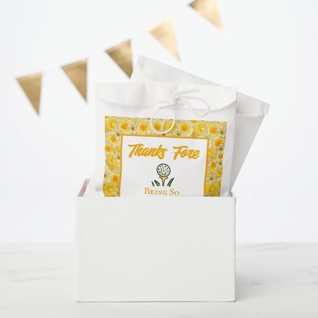 Junggeselinnen-Abschied Golf Gelbe Blumen Persönli Geschenktütchen (Party)