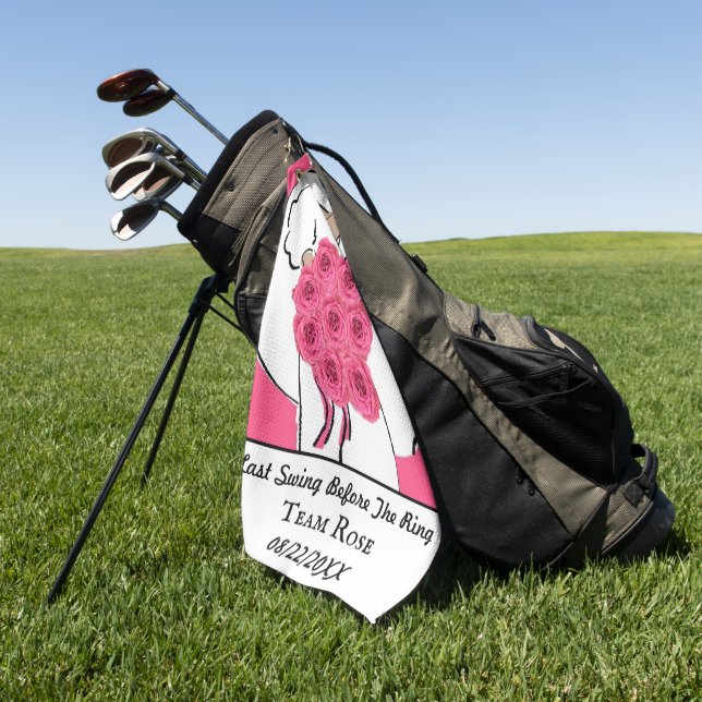 Junggeselinnen-Abschied Golfend Roses Personalisie Golfhandtuch (Gras)
