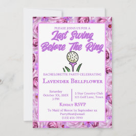 Junggeselinnen-Abschied Golfing Lavender Foto Einladung
