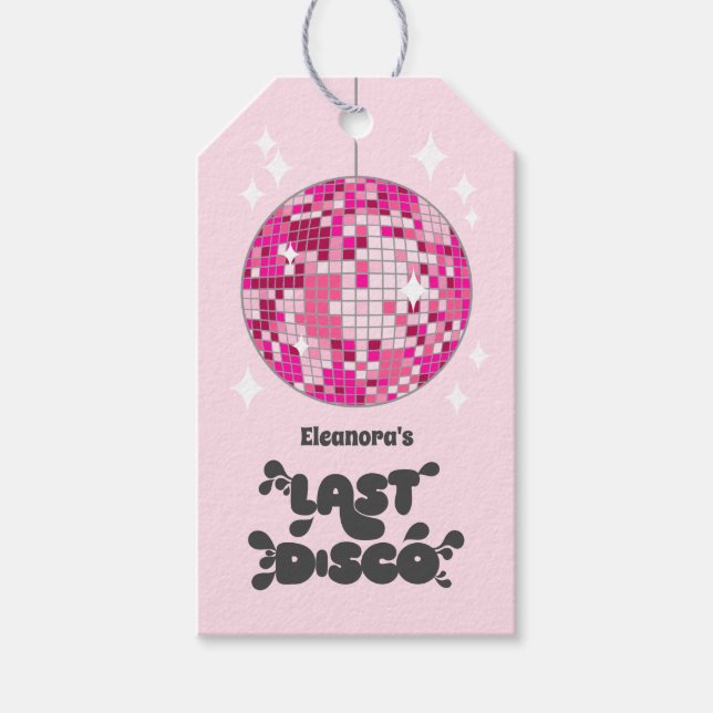 Junggeselinnen-Abschied Groovy Last Disco Gefallen Geschenkanhänger (Vorderseite)