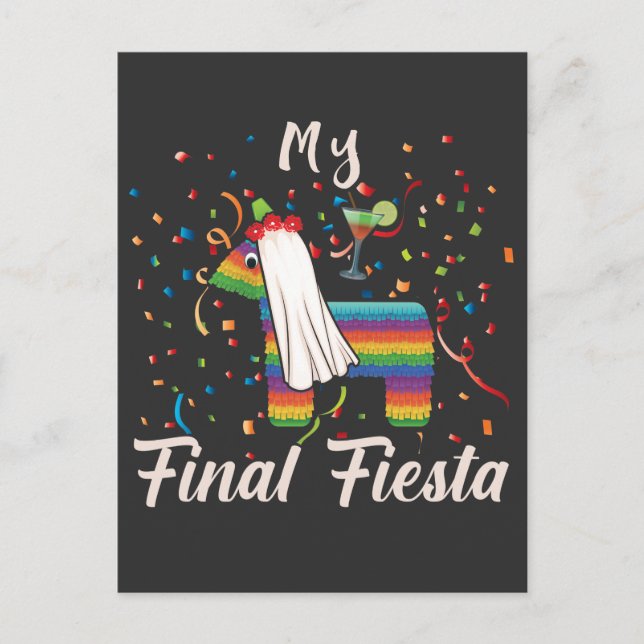 Junggeselinnen-Abschied Hen Night Finale Pinata Postkarte (Vorderseite)
