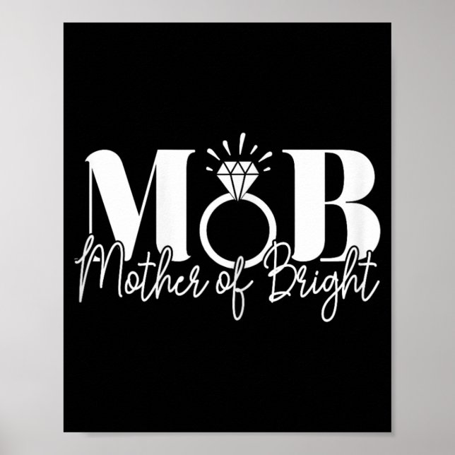 Junggeselinnen-Abschied Hochzeit Mama Mutter der B Poster (Vorne)