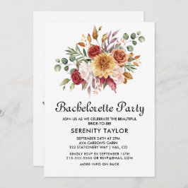 Junggeselinnen-Abschied im Herbst Einladung