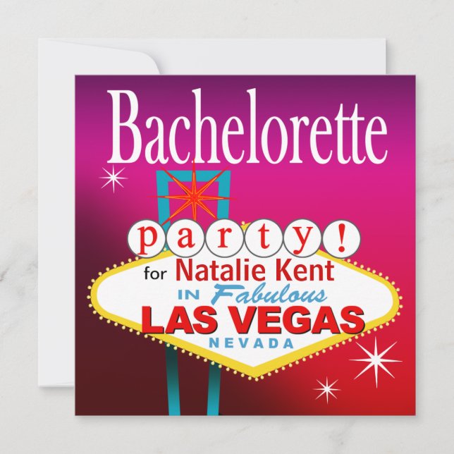 Junggeselinnen-Abschied in Las Vegas Einladung (Vorderseite)