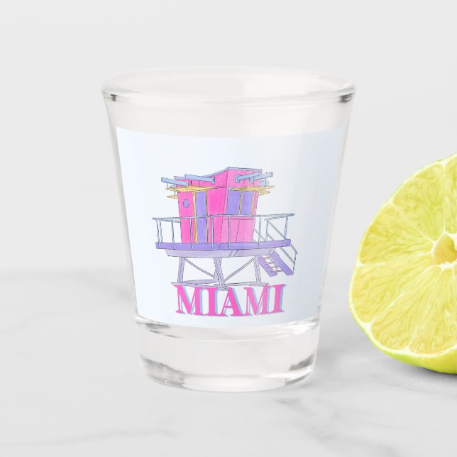 Junggeselinnen-Abschied in Miami Beach Schnapsglas (Vorderseite)