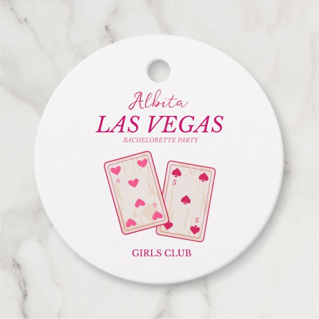Junggeselinnen-Abschied las vegas Geschenkanhänger (Vorderseite)