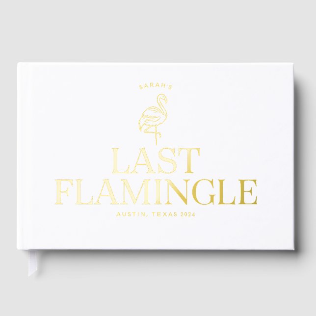 Junggeselinnen-Abschied LAST FLAMINGLE Foto Gästeb Gästebuch (Vorderseite)