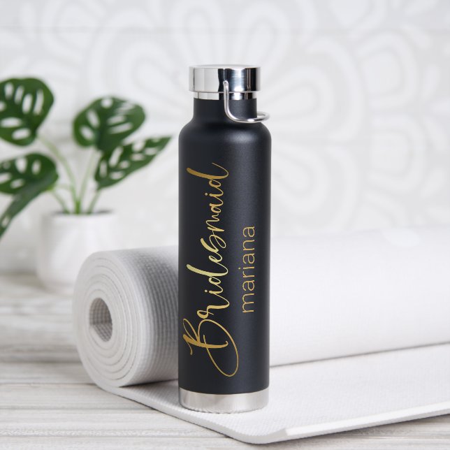 Junggeselinnen-Abschied mit Goldschrift Trinkflasche (Yoga)