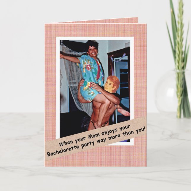Junggeselinnen-Abschied mit Mama Karte (Vorderseite)