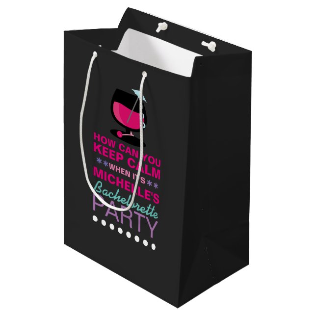 Junggeselinnen-Abschied Mittlere Geschenktüte (Vorderseite Schrägansicht)