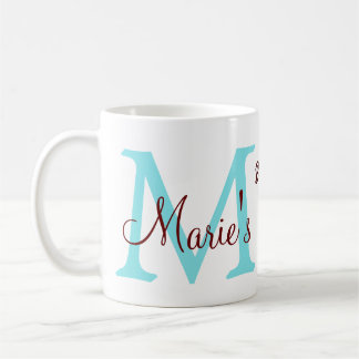 Junggeselinnen-Abschied Monogramm Name Datum angeb Kaffeetasse