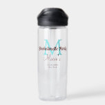 Junggeselinnen-Abschied Monogramm Name Datum angeb Trinkflasche<br><div class="desc">schönes Design</div>