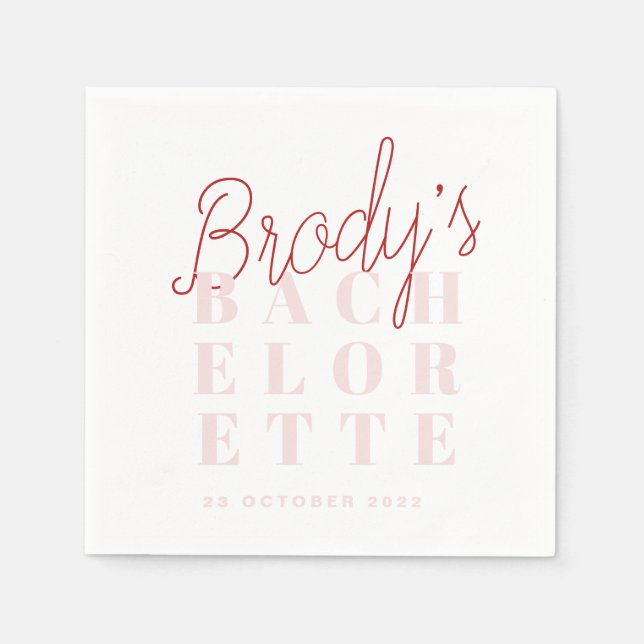 Junggeselinnen-Abschied Napkins - Brody Serviette (Vorderseite)