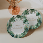 Junggeselinnen-Abschied-Papierplatte für tropische Pappteller<br><div class="desc">Konzipiert,  um sich mit der "Chloe" Wedding Invitation Collection abzustimmen. Sehen Sie sich den Sammellink auf dieser Seite an,  um alle passenden Elemente in diesem schönen Design zu sehen.</div>