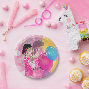 Junggeselinnen-Abschied - Party Girl Pink Pappteller