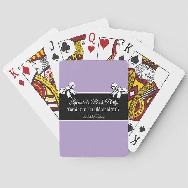 Junggeselinnen-Abschied Poker Lavender Bows person Spielkarten (Rückseite)