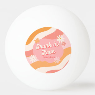 Junggeselinnen-Abschied Retro Rosa Betrunken in Li Tischtennisball