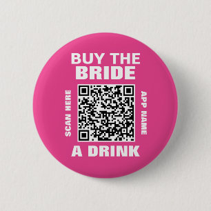 Junggeselinnen-Abschied Scan QR Code kaufen Bride Button