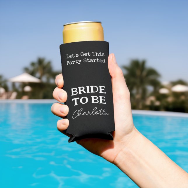 Junggeselinnen-Abschied Schwarz-Weiß-Brille Selters Dosenkühler (In Situ Pool)