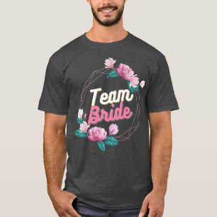 Junggeselinnen-Abschied Team Bride Blume T-Shirt