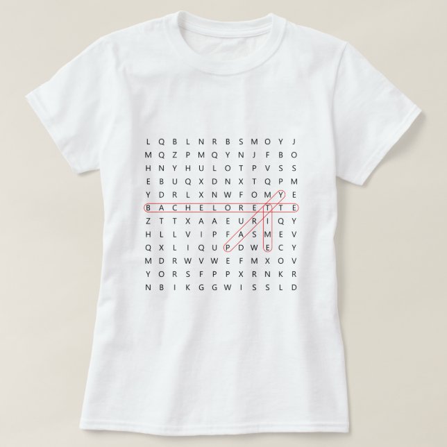 Junggeselinnen-Abschied Time Fun Word finden Weddi T-Shirt (Design vorne)