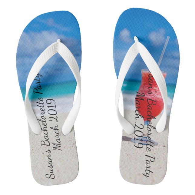 Junggeselinnen-Abschied Tropical Beach Drink Cruis Flip Flops (Fußbett)