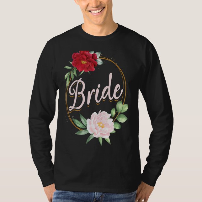 Junggeselinnen-Abschied Wedding Brautparty Floral  T-Shirt (Vorderseite)