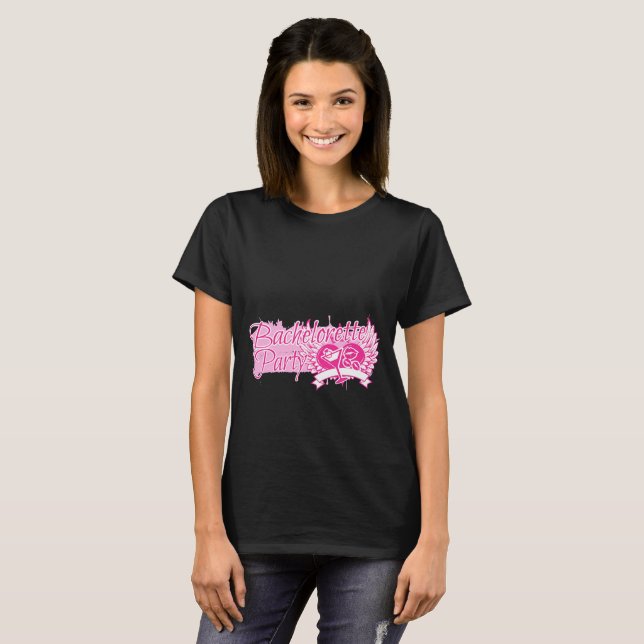 Junggeselinnen-Abschied Wild Hearts T-Shirt (Vorne ganz)