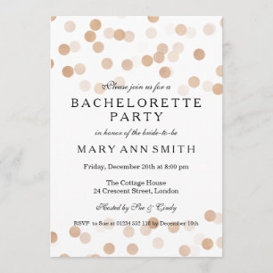 Junggeselinnen-Abschieds-Imitat-kupferne Einladung