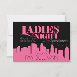 Junggeselinnen-Abschiedseinladungsentwurf Einladung