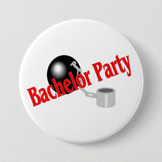 Junggeselle-Party-Ball und Kette Button (Vorderseite)