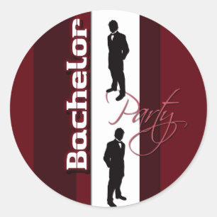 Junggeselle-Party bemerkenswerte gentlemans Runder Aufkleber