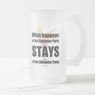 Junggeselle-Party-Bier-Tasse Mattglas Bierglas