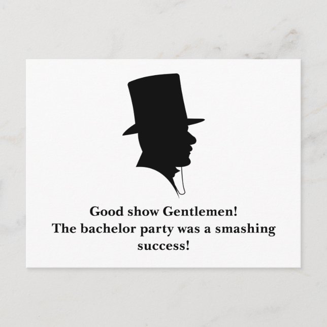 Junggeselle-Party danken Ihnen Postkarte (Vorderseite)