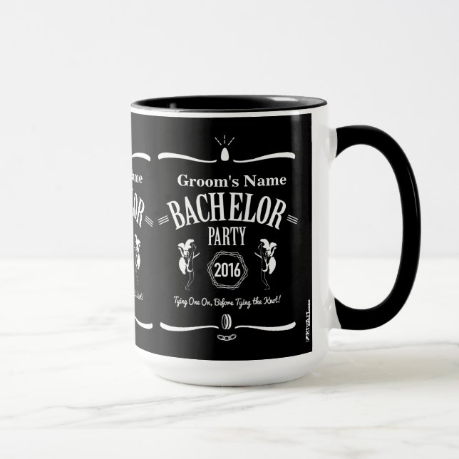 Junggeselle-Party-kundenspezifische Kaffee-Tasse: Tasse (Rechts)