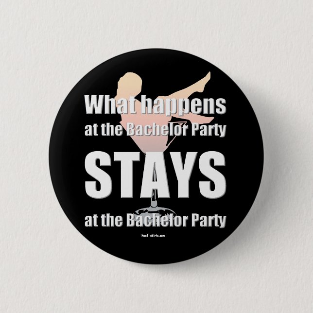 Junggeselle-Partyknopf Button (Vorderseite)