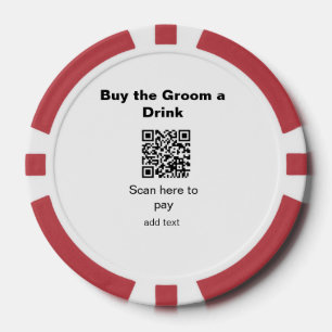 Junggeselle QR-Code scannen um dem Bräutigam ein G Pokerchips